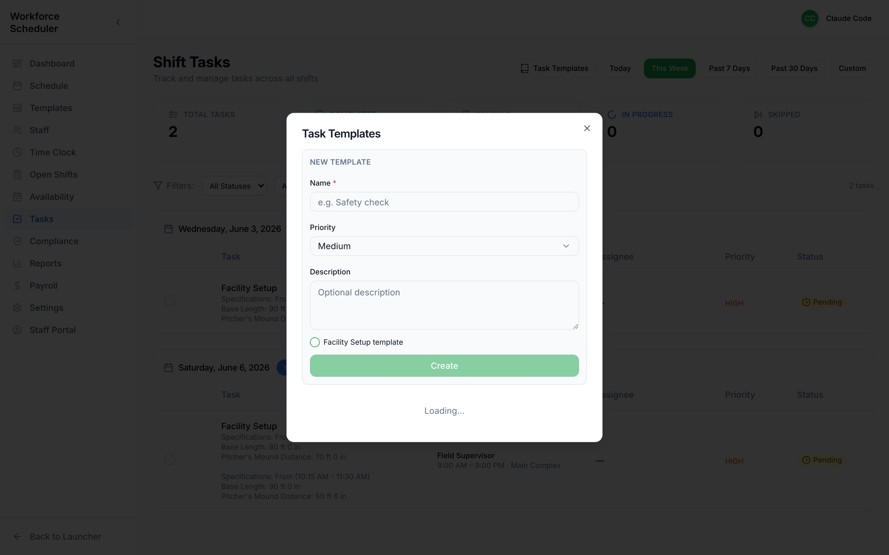 Task templates